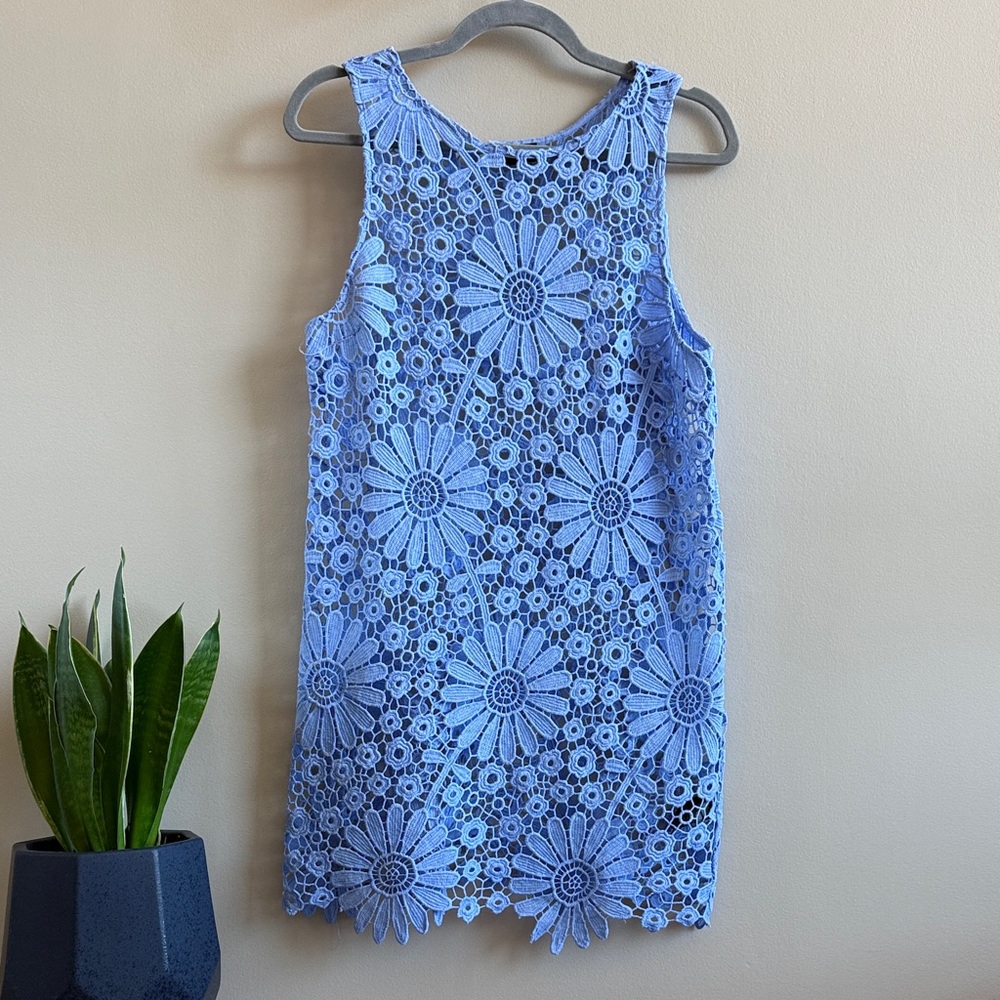 Topshop Floral Lace Sleeveless crochet tunic Dress